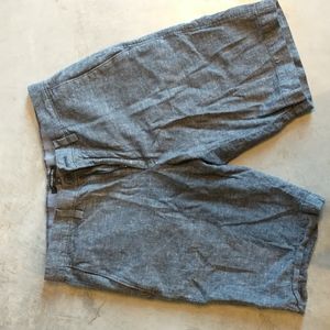 Banana Republic flat front Aiden blue shorts linen blend cotton Gray size 29